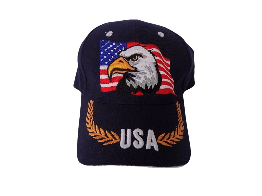 USA patriotic hat American flag eagle Unisex One Size